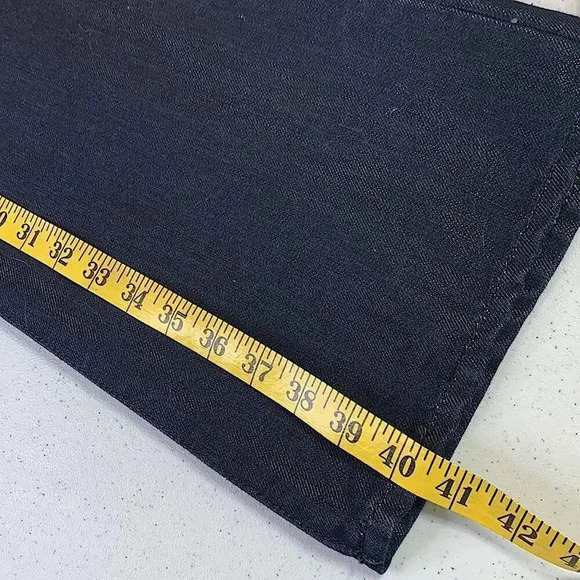 Express New Stella Boot Leg Embellished Denim Blue Waxed Jeans Sequins Size 12 - Picture 11 of 14